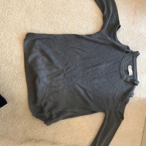 Grey cold shoulder sweater size M